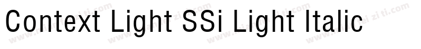 Context Light SSi Light Italic字体转换